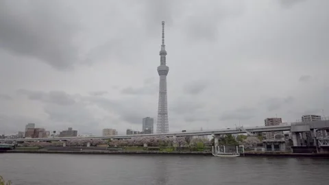 Tokyo Skytree with Highway 스톡 동영상 282662715