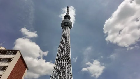 Tokyo Skytree Low Angle View Stock Footage 336804144