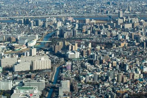 Tokyo from  skytree Stock Photos