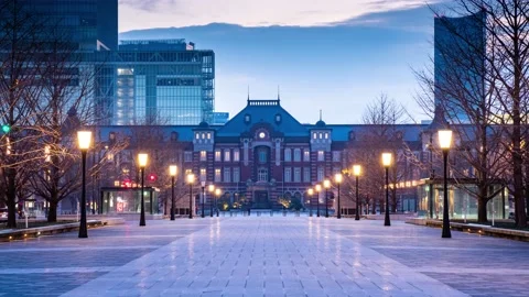 Tokyo Station 8K Time-lapse Stock Footage 163770533