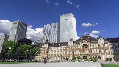 Tokyo Station Day Timelapse Vídeos de archivo 164831022