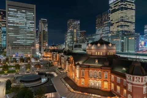 Tokyo Station Front Square Stock Photos