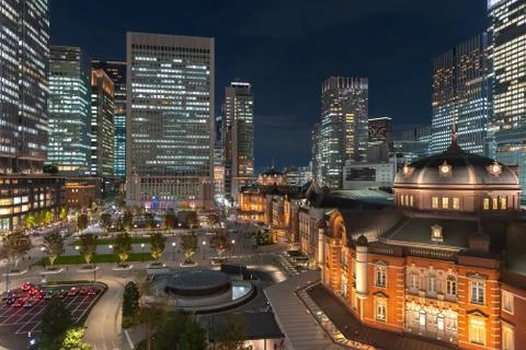 Tokyo Station Front Square Stock Photos