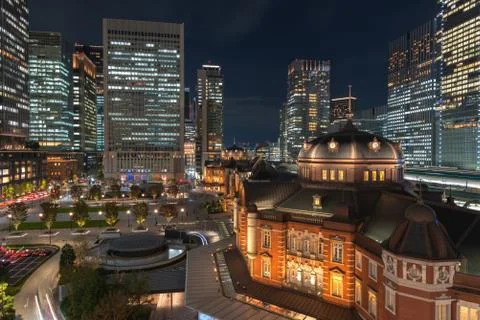 Tokyo Station Front Square Stock Photos