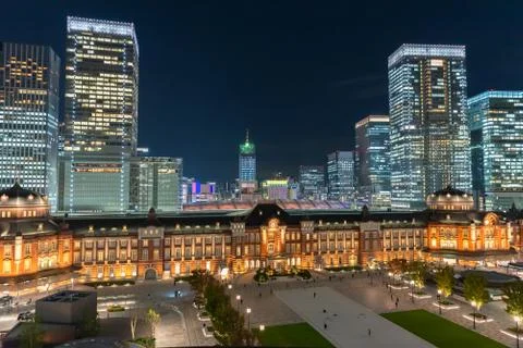 Tokyo Station Front Square Stock Photos