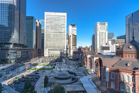Tokyo Station Front Square Stock Photos