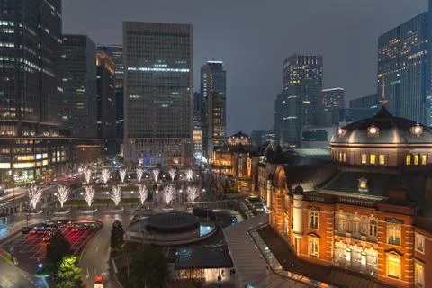 Tokyo Station Front Square Stock Photos
