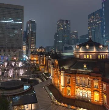 Tokyo Station Front Square 스톡 사진