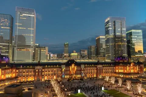 Tokyo Station Front Square Foto stock