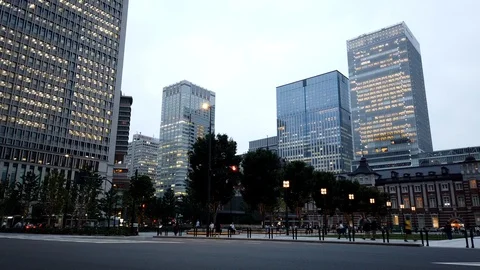 Tokyo Station Time Lapse Stock Footage 111822163