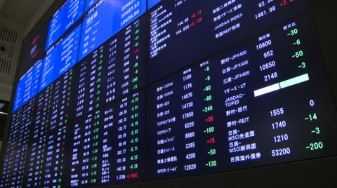 Tokyo Stock Exchange Stock Footage 36775461