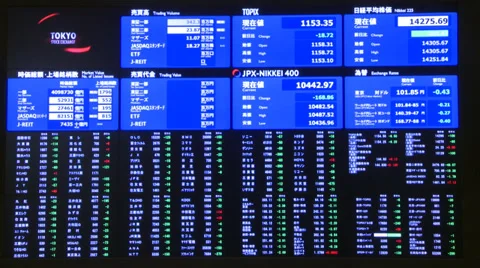 Tokyo Stock Exchange Stock Footage 36775498