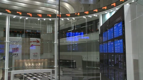 Tokyo Stock Exchange Stock Footage 36775535