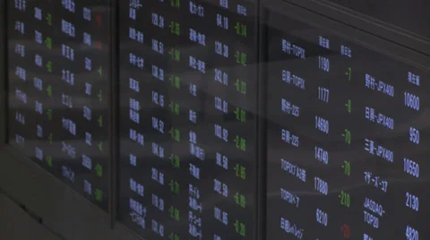 Tokyo Stock Exchange Stock Footage 36775628