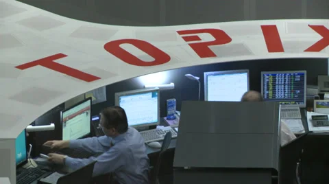 Tokyo Stock Exchange Stock Footage 36775674