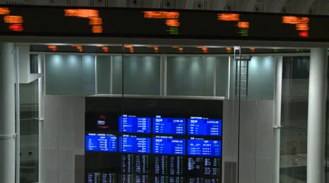 Tokyo Stock Exchange Stock Footage 36775717