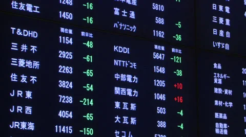 Tokyo Stock Exchange Stock Footage 36775839