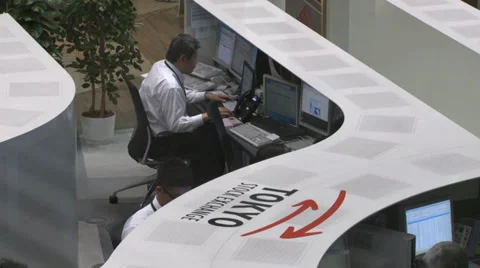 Tokyo Stock Exchange Stock Footage 36775885