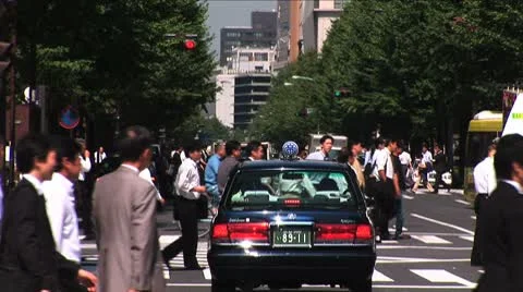 Tokyo Street Day Scene Stock Footage