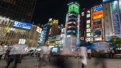 Tokyo Street Time Lapse 库存影片 123497901