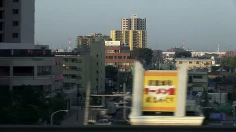 Tokyo Suburbs From Shinkansen Stock Footage 12377442