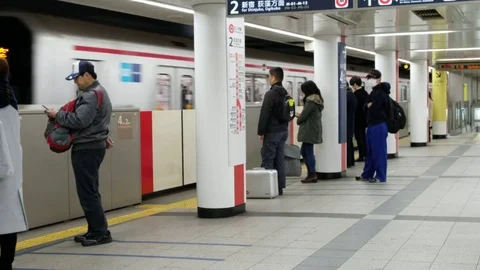 TOKYO SUBWAY COMMUTERS Stock Footage 84288566
