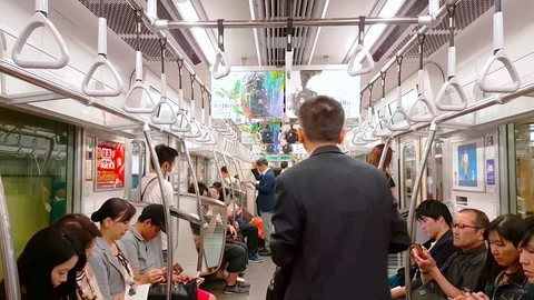 Tokyo Subway Stock Footage 128911440