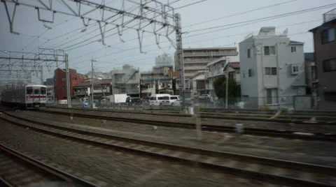 Tokyo Subway Out Train Window 1 Stock Footage 25602501