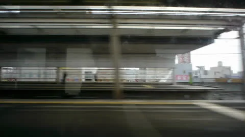 Tokyo Subway Out Train Window 4 Stock Footage 25602540