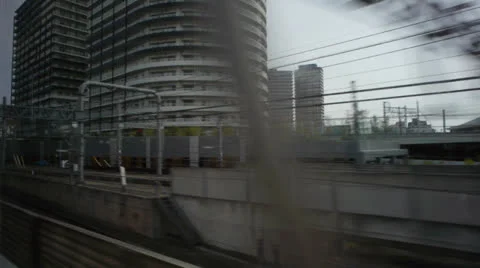 Tokyo Subway Out Train Window 6 Stock Footage 25602570