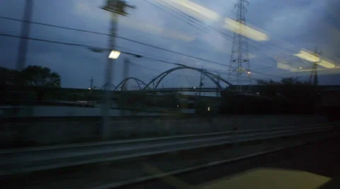Tokyo Subway Out Train Window 8 Stock Footage 25604312