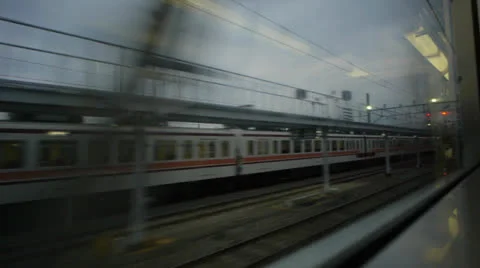 Tokyo Subway Out Train Window 11 Stock Footage 25605731