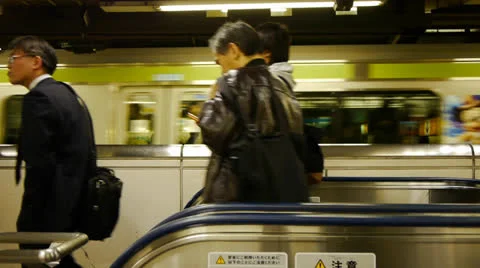 Tokyo Subway Out Train Window 11 Stock Footage 25623667