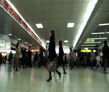 Tokyo subway at rush hour 2 動画素材 23441553