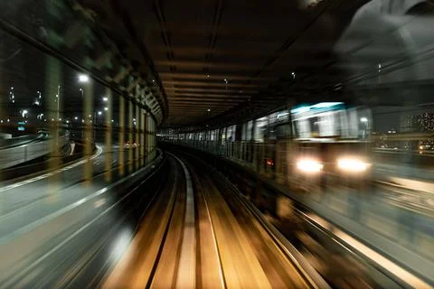 Tokyo Subway at speed Stock Photos
