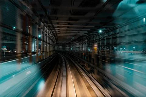 Tokyo Subway at speed Stock Photos