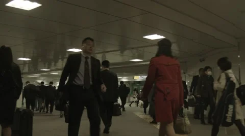 Tokyo Subway Station Stock Footage 51406148
