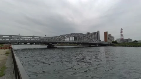 Tokyo Sumida River stroll video 2022 Stock Footage 194528382