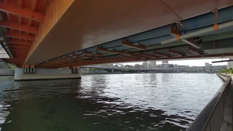 Tokyo Sumida River stroll video 2022 Video stock 194528530