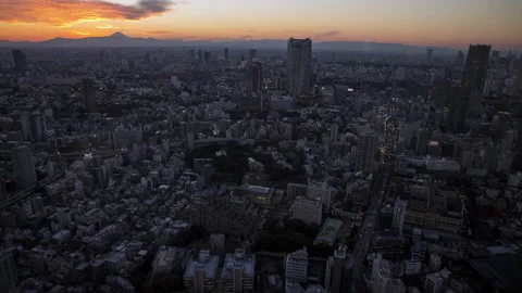Tokyo Sunset Cityscape Timelapse Stock Footage 238961201