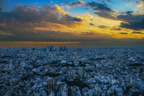Tokyo Sunset Stock Photos