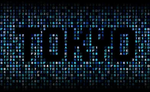 Tokyo text on hex code illustration 스톡 일러스트