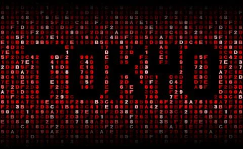 Tokyo text on hex code illustration Stock Illustration