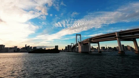 Tokyo Timelapse 4K - RainbowBridge 스톡 동영상 100403518