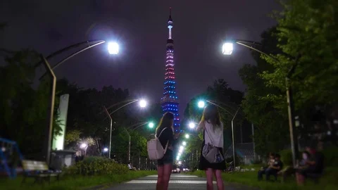 Tokyo Tokyo Tower Time Lapse Stock Footage 85095727