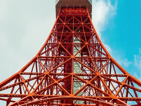 Tokyo tower in blue sky Stock-Footage 72708496