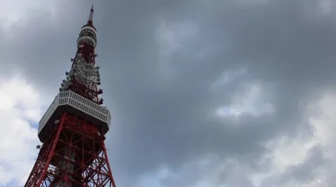 Tokyo tower close-up Stock Footage 47939073