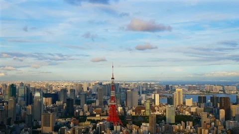 Tokyo Tower in japan Stock Footage 94396219