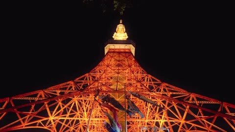 Tokyo Tower at Night 스톡 동영상 282660732