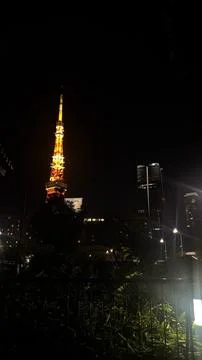 Tokyo Tower at night Foto stock